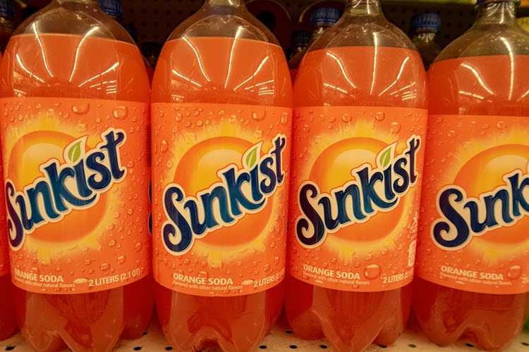 does orange sunkist soda have caffeine